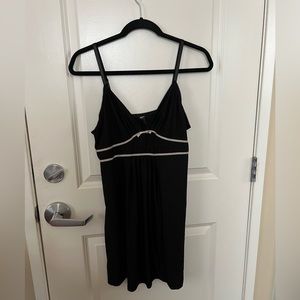 Marilyn Monroe Intimates Black Slip Dress White Outline Bow